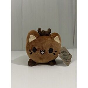Aurora Tasty Peach Meowchi Reindeer Cat Brown 7 Inch Plush Stuffed Animal